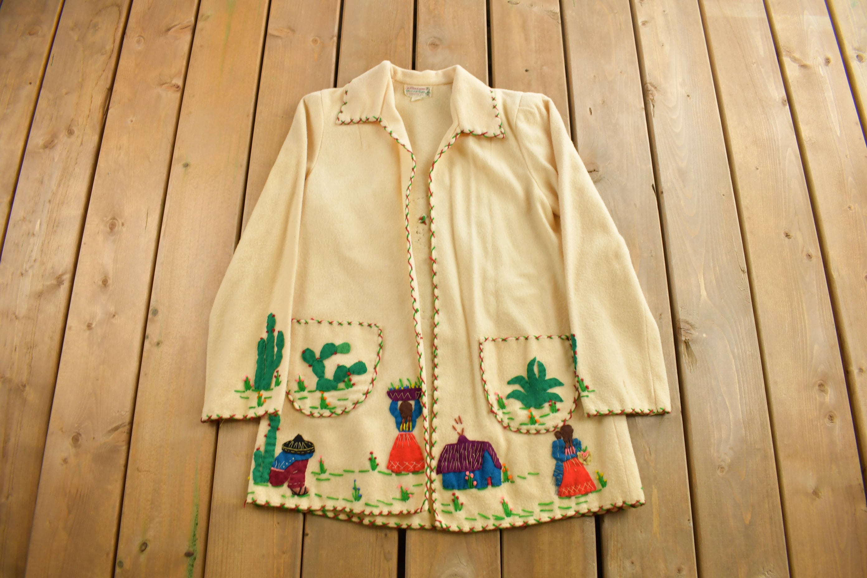 Vintage 1950s La Mexicana Mexican Embroidered Jacket