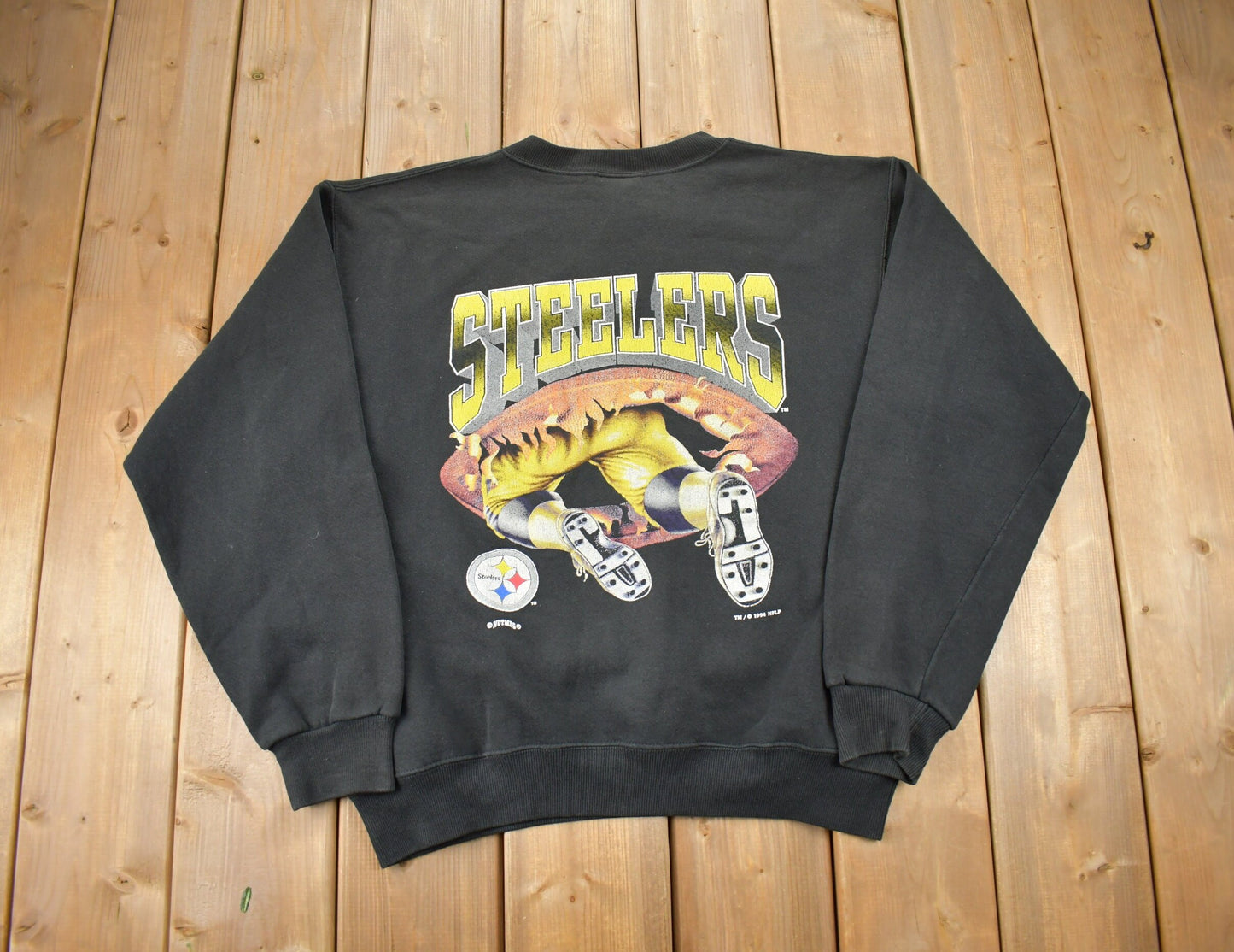 Vintage 1990s NFL Pittsburgh Steelers Crewneck / Made In USA / Football / Sportswear / Americana / Nutmeg