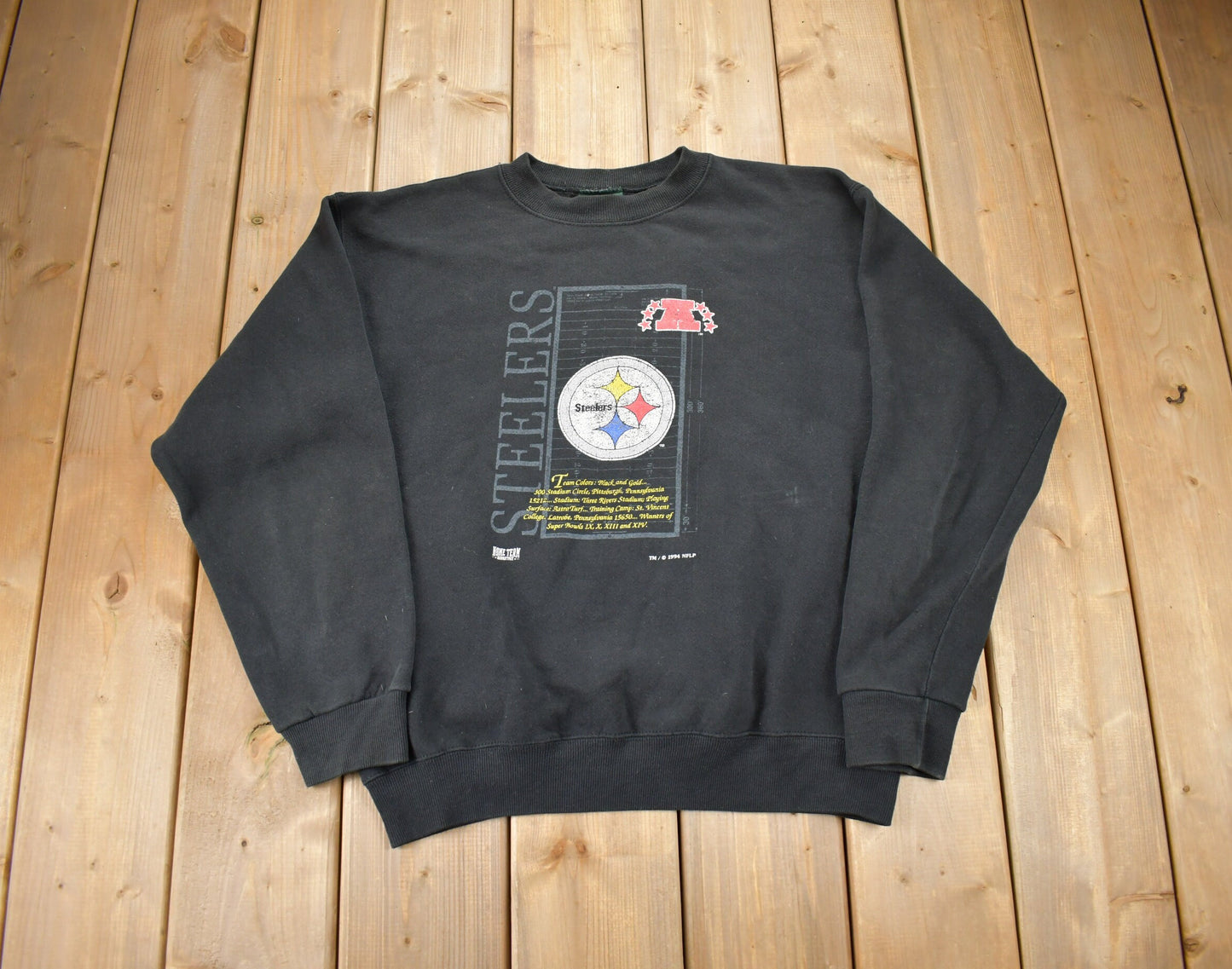 Vintage 1990s NFL Pittsburgh Steelers Crewneck / Made In USA / Football / Sportswear / Americana / Hometeam