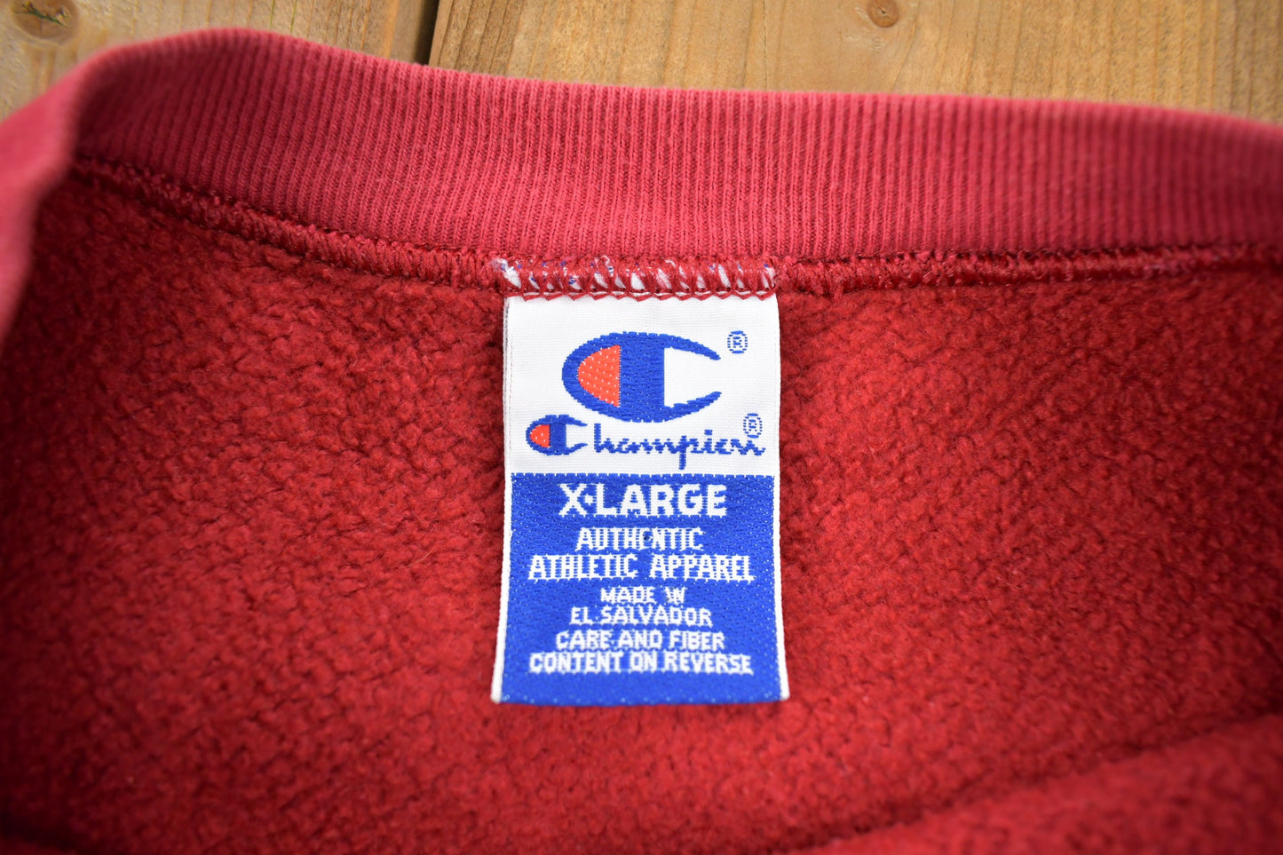 Vintage 1990s Champion Red Sweatshirt / Vintage Champion / Vintage Pullover / Streetwear / Athletic Apparel