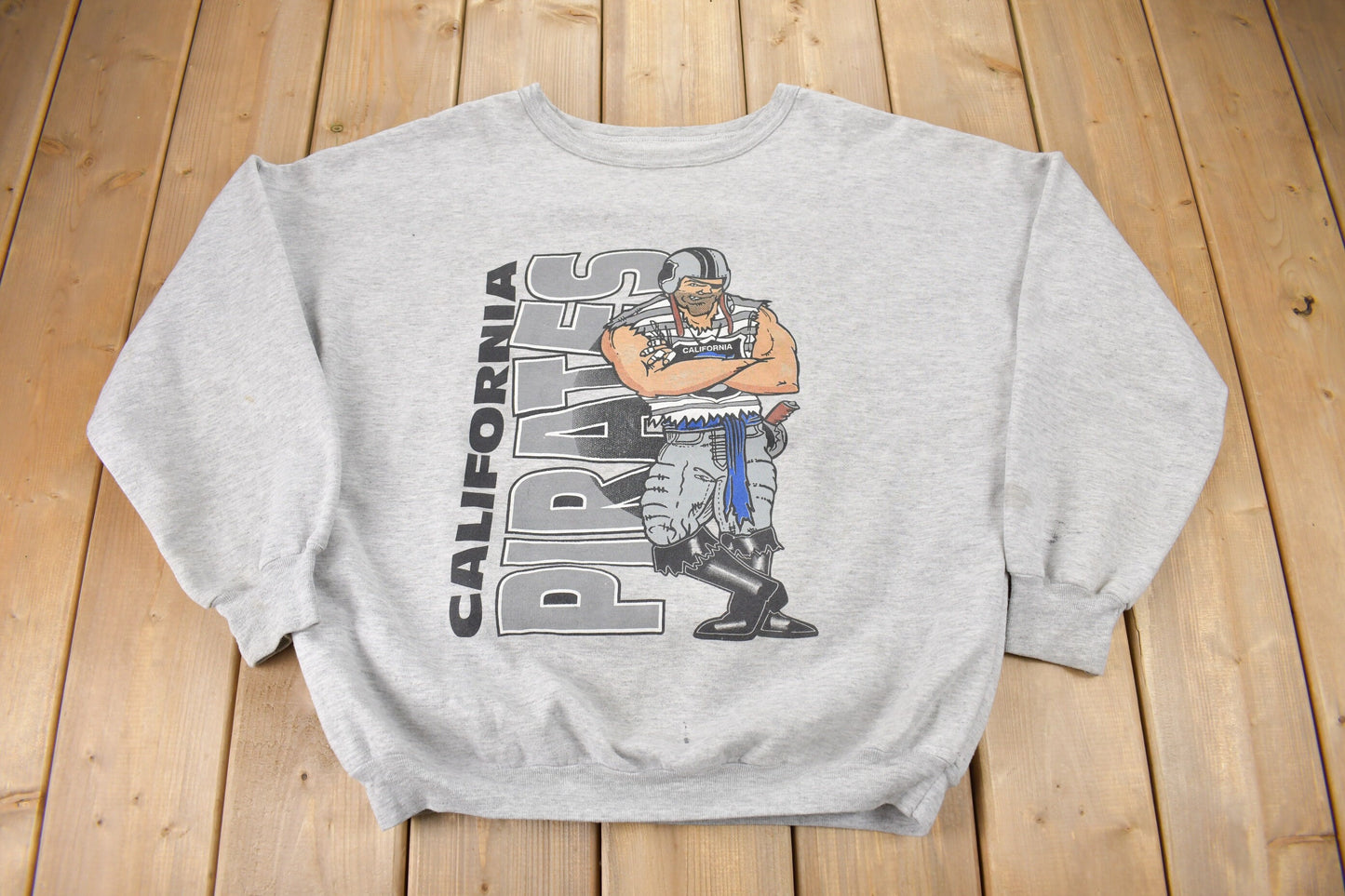 Vintage 1990s California Pirates Crewneck Sweatshirt / 90s Crewneck / Made In USA / Streetwear / Vintage Football