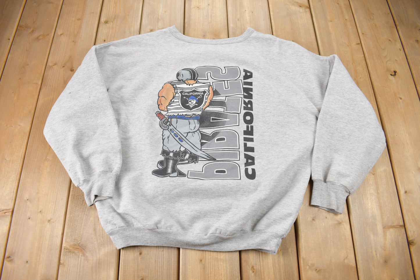 Vintage 1990s California Pirates Crewneck Sweatshirt / 90s Crewneck / Made In USA / Streetwear / Vintage Football