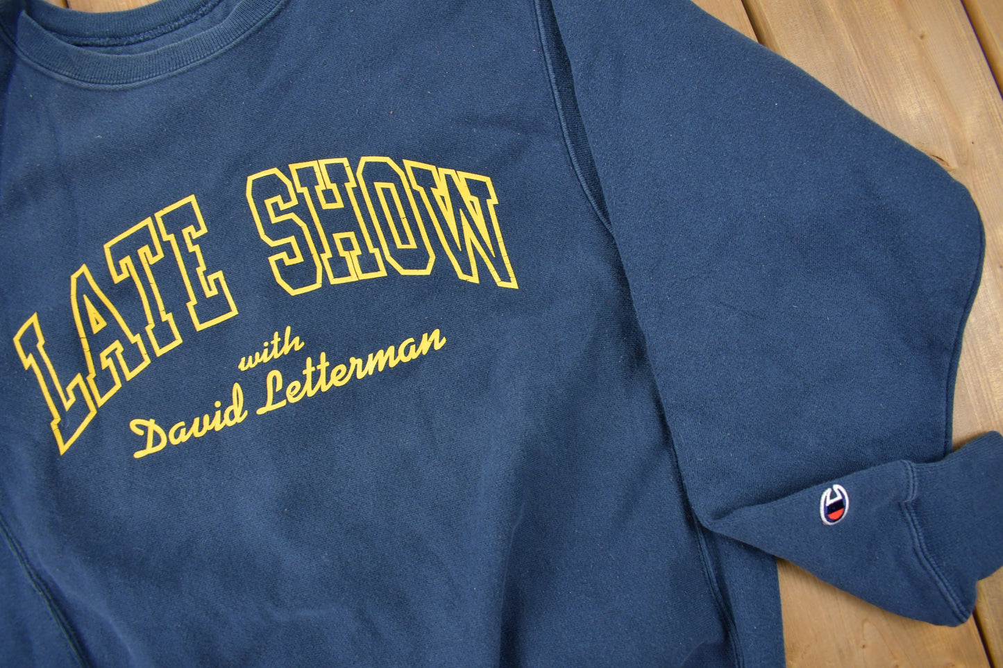 Vintage 1990s Late Show With David Letterman Champion Reverse Weave Crewneck / Vintage Champion / Letterman Show / Sportswear