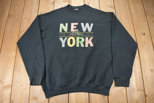 Vintage 1990s New York City Crewneck Sweatshirt / 90s Crewneck / Souvenir Sweater / Made In USA / Travel And Vacation / NYC