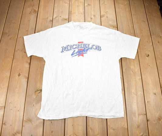 Vintage 1990s Michelob Light Graphic T-Shirt / Streetwear / Hanes / Single Stitch / Made In USA / 90s Graphic Tee / Beer