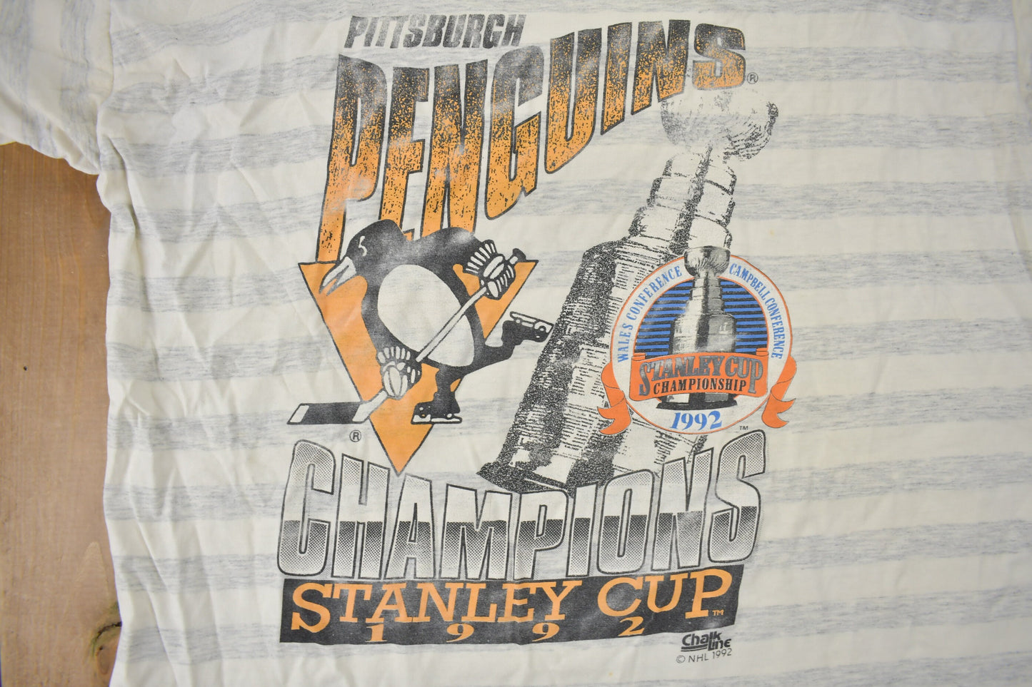 Vintage 1992 Pittsburgh Penguins NHL Stanley Cup T-Shirt