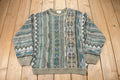 Vintage 1990s London Fog Coloured Cable Knit Crewneck Sweater Size XL