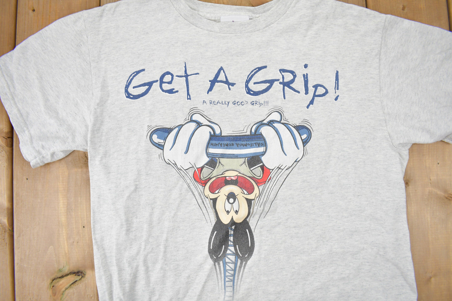 Vintage 1990s Disney Land Get a Grip Ride Promo T-Shirt