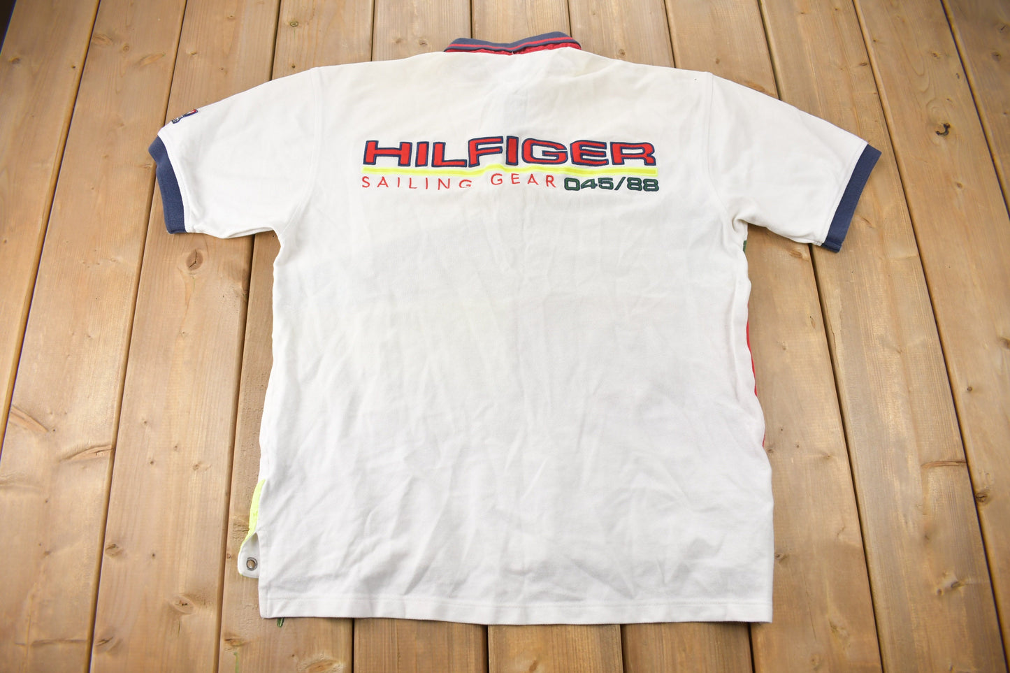 Vintage 1990s Tommy Hilfiger Sailing Gear Embroidered Polo T-Shirt