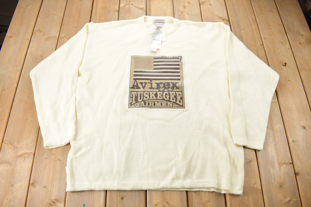 Vintage 1990s Deadstock Avirex Tuskegee Airmen Knit Sweater