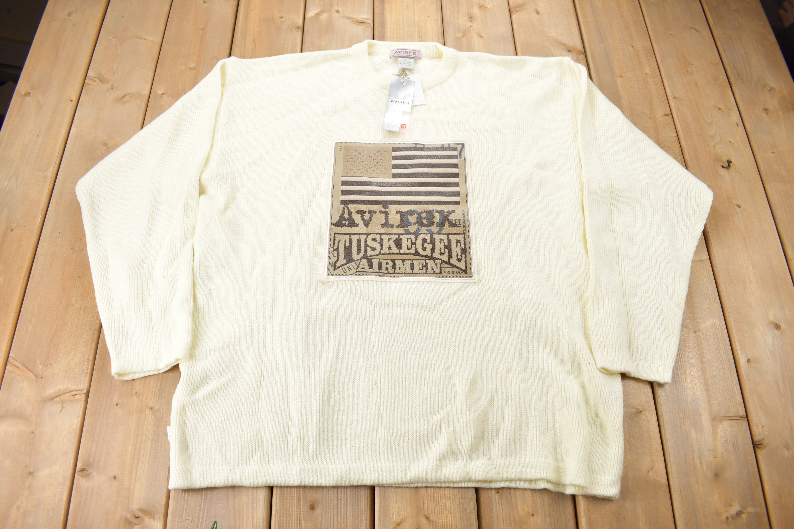 Vintage 1990s Deadstock Avirex Tuskegee Airmen Knit Sweater