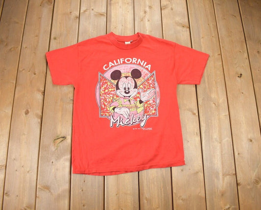 Vintage 1980s Mickey Mouse Disney California Cartoon Promo T-Shirt / 80s Graphic Tee / Vintage Mickey Mouse / Made In USA / 80s Mickey Tee