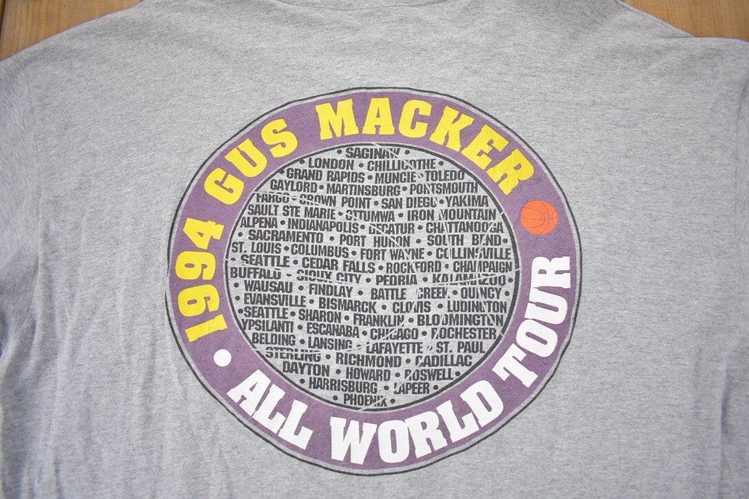 Vintage 1990s Gus Macker Basketball Tournament Graphic T-Shirt / Streetwear / Retro / Made In USA / 90s Graphic Tee / Anvil