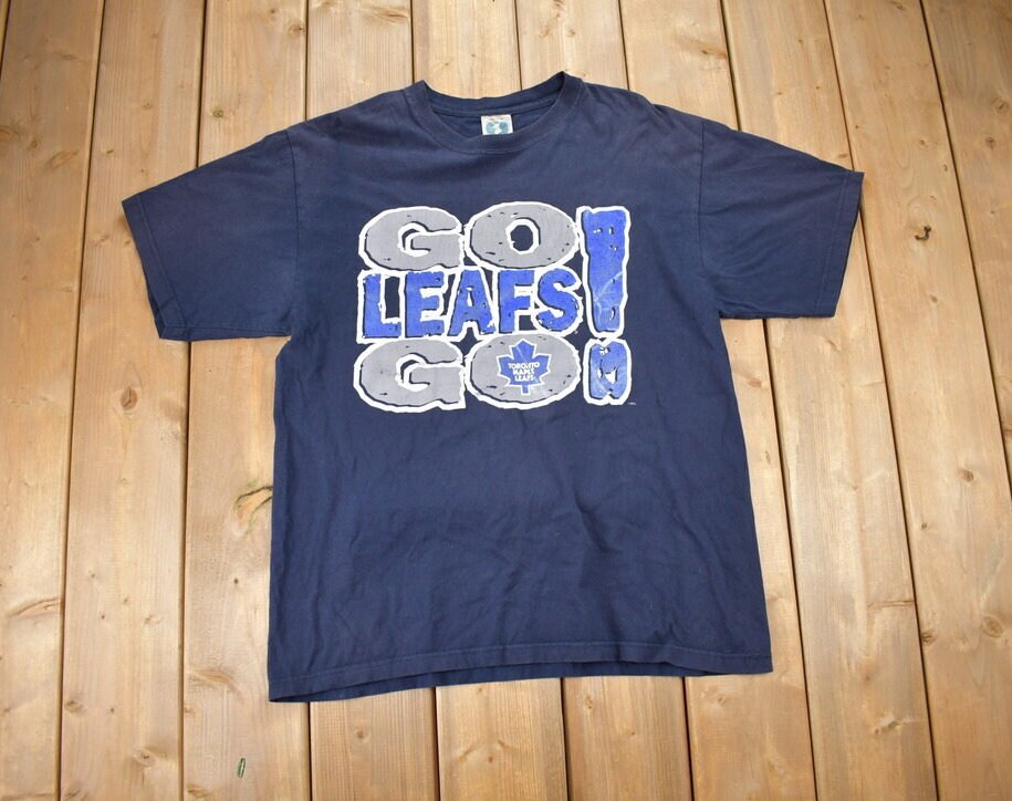 Vintage 1990s NHL Go Leafs Go Graphic T-Shirt