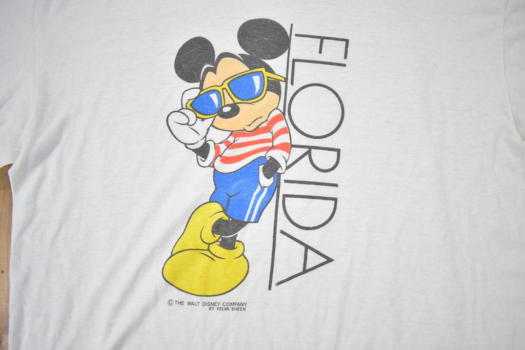 Vintage 1980s Disney Mickey Mouse Florida T-Shirt 80s Graphic Tee