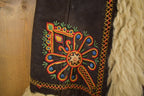 Vintage 1970s Embroidered Fur Coat