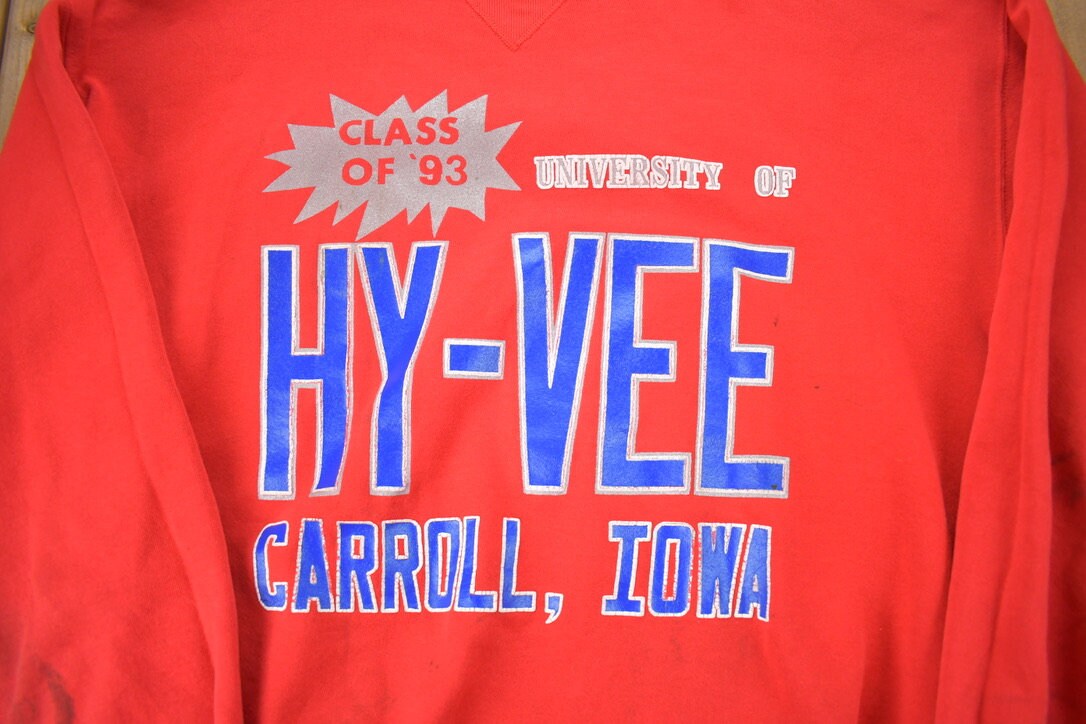 Vintage 1990s Russell Athletics Hy-Vee Iowa Sweatshirt / 90s Crewneck / Made In USA / Athleisure / Streetwear / 90s Blank