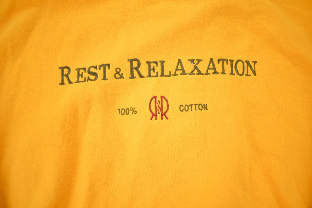 Vintage 1990s Rest & Relaxation Crewneck Sweatshirt / 90s Crewneck / Made In USA / Streetwear / Embroidered / 100% Cotton / RR Sport