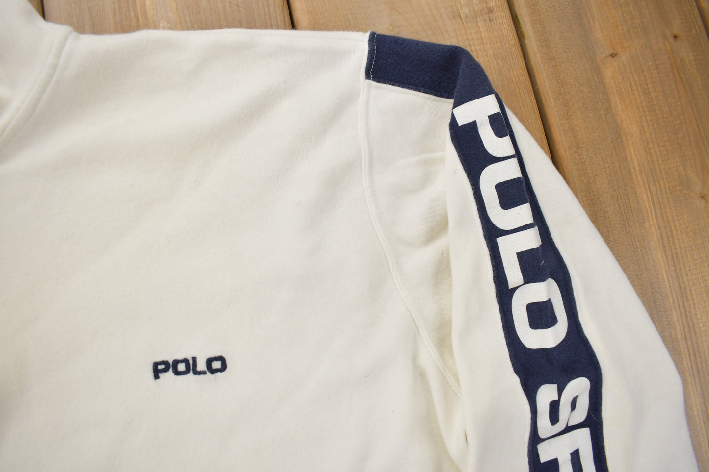 Vintage 1990s Polo Sport Quarter Zip Sweatshirt / Vintage Ralph Lauren / Made In Canada / Light Weight