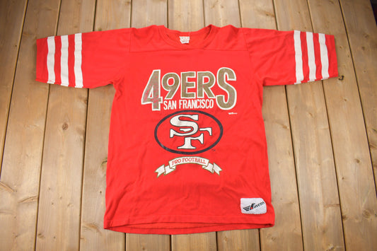 Vintage 1990s San Francisco 49ers NFL Football T-Shirt / Made In Canada / Single Stitch / NFL / 90s Streetwear / Athleisure / Sportswear