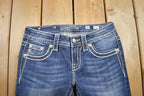 Vintage Y2K Miss Me Bedazzled Low Rise Jeans Size 26x33