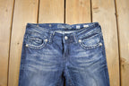 Vintage Y2K Miss Me Bedazzled Low Rise Jeans Size 26x33
