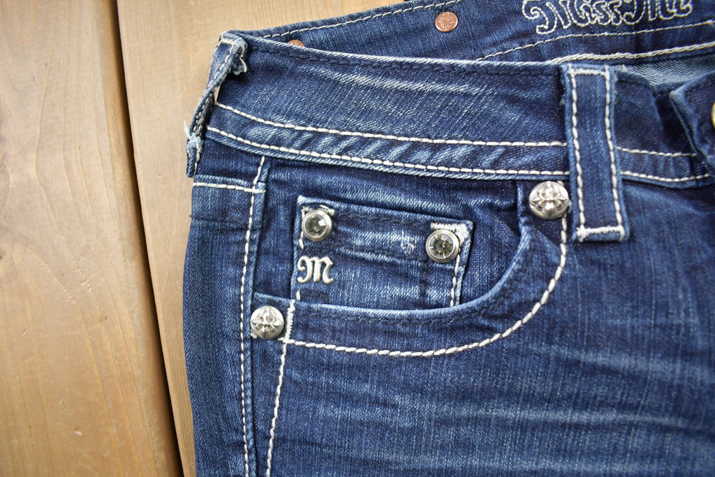 Vintage Y2K Miss Me Bedazzled Low Rise Jeans Size 26x33