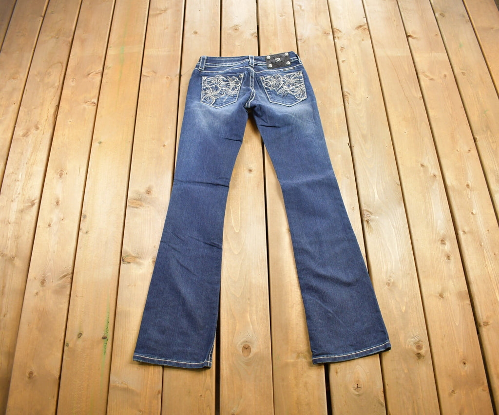 Vintage Y2K Miss Me Bedazzled Low Rise Jeans Size 26x33