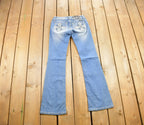 Vintage Y2K Miss Me Bedazzled Low Rise Jeans Size 26x33