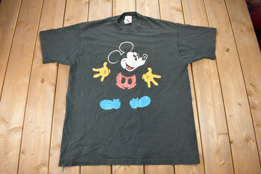 Vintage 1990s Mickey & Co Mickey Mouse Graphic Cartoon T-Shirt / 90s Graphic Tee / Vintage Disney / Single Stitch