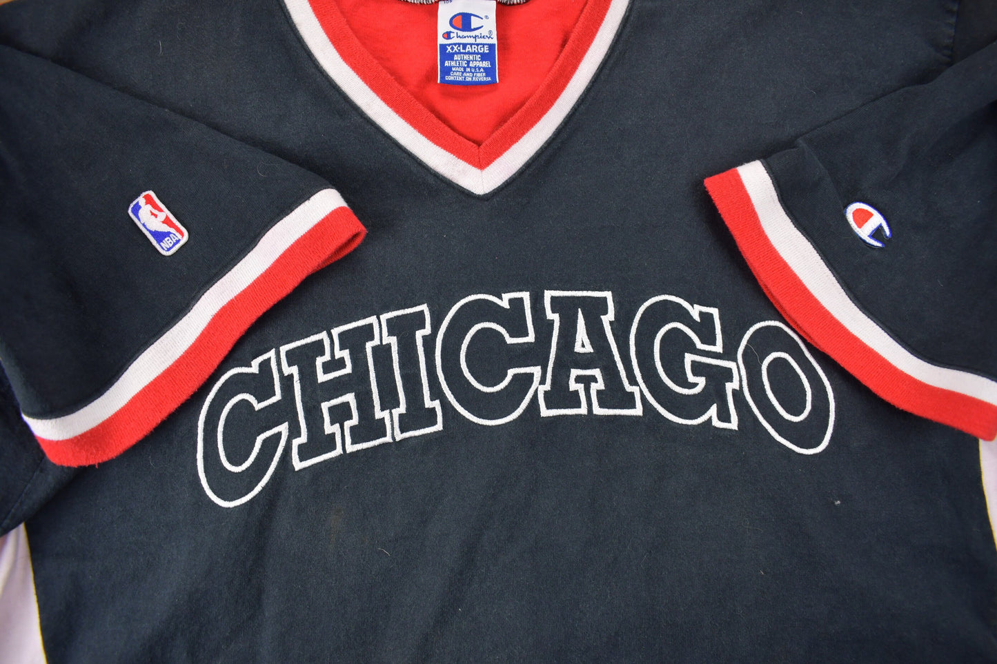 Vintage 1990s Chicago Bulls NBA Champion Shooting Shirt / NBA Sportswear / Vintage Champion / Chicago Bulls Jersey