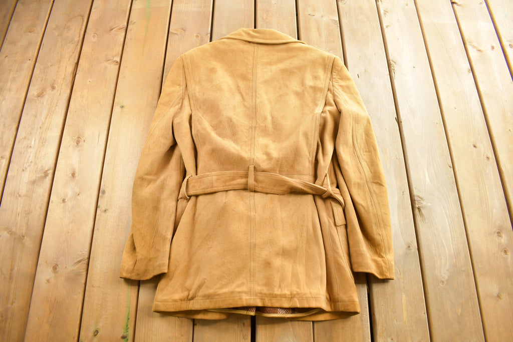 Vintage 1960s Brooks Brothers Belted Suede Jacket