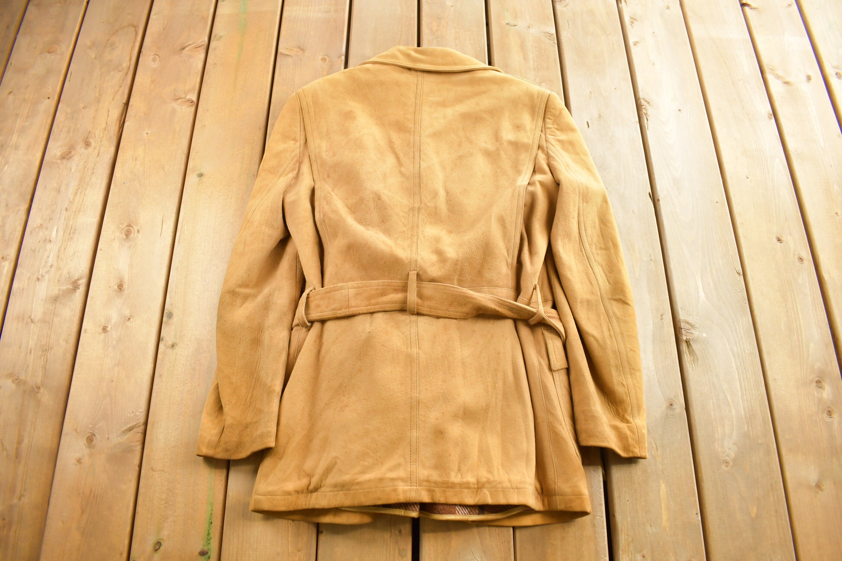 Vintage 1960s Brooks Brothers Belted Suede Jacket