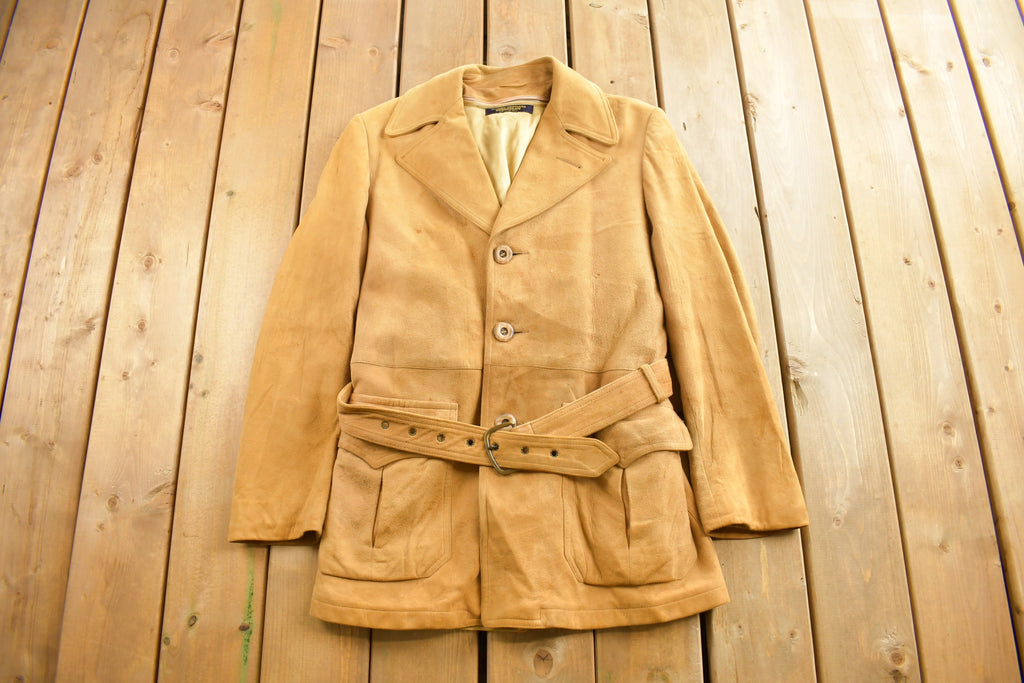Vintage 1960s Brooks Brothers Belted Suede Jacket