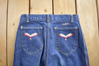 Vintage 1970s Angels Wing Stove Pipe Jeans Size 31x31