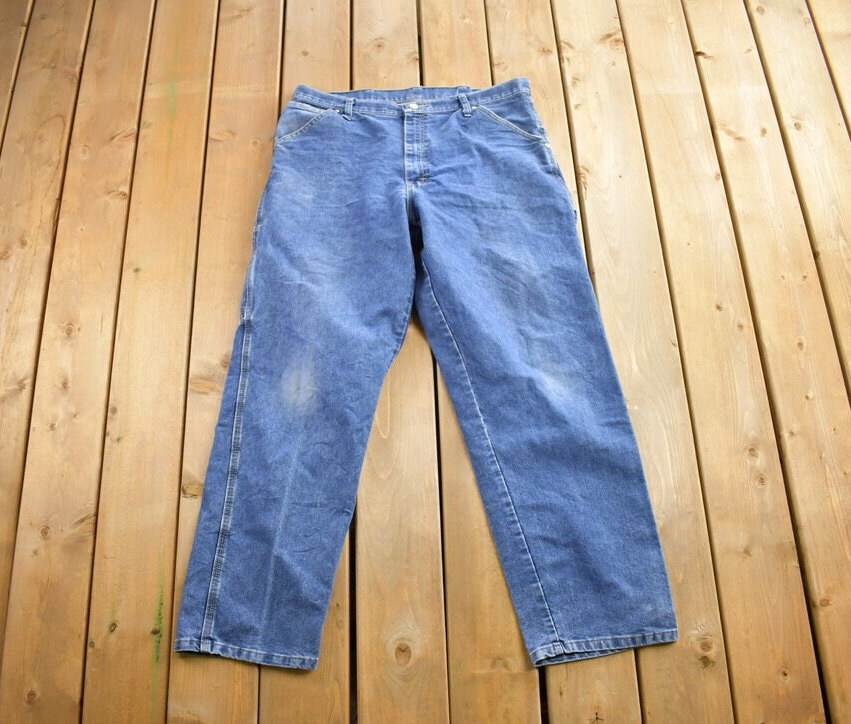 Vintage 1990s Wrangler Denim Jeans Size 36x32 / American Vintage / Workwear / Streetwear / Vintage Pants / Wide Leg