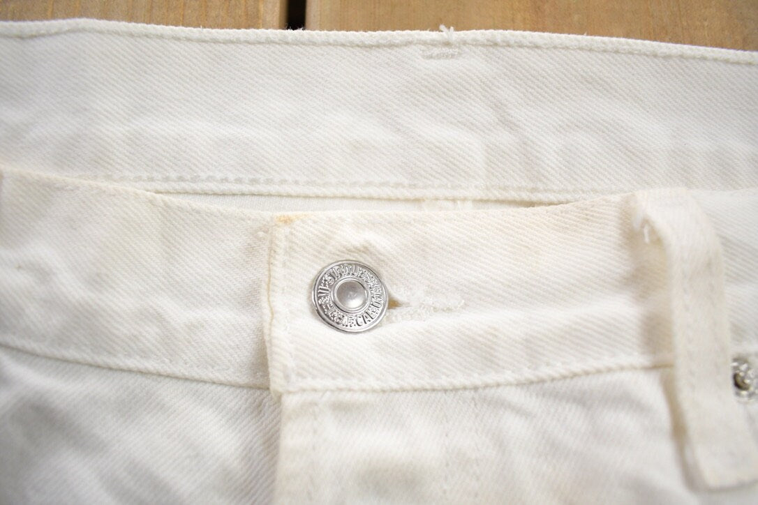 Vintage 1990s Levi's 501 White Jeans Size 36x34 / Vintage Denim / Streetwear / White Pants / Vintage Levi's