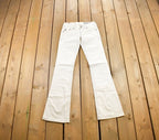Vintage Y2K Miss Me White Bedazzled Low Rise Jeans Size 26x31