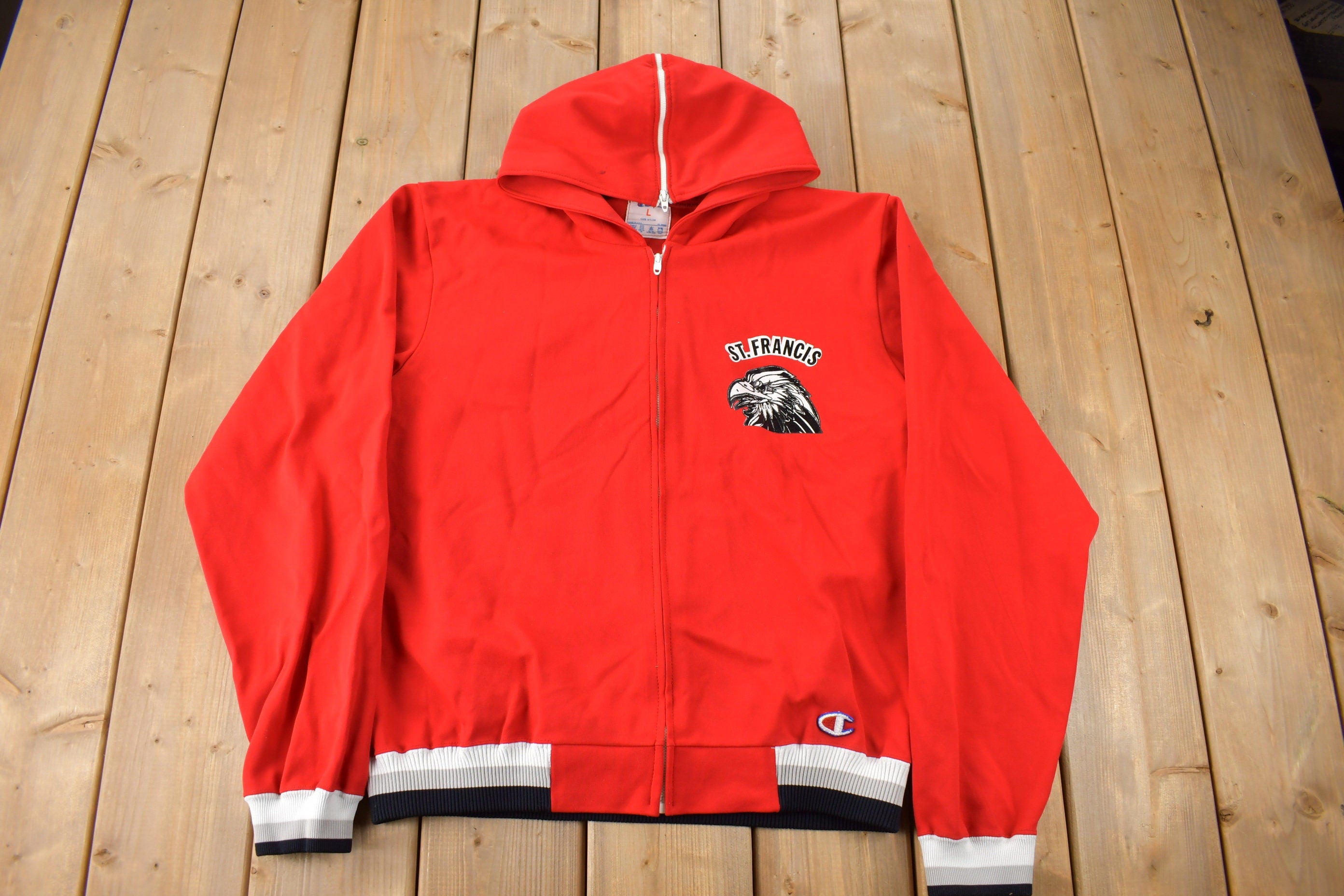 Vintage 1960s St. Francis Red Raiders Champion Varsity Jacket