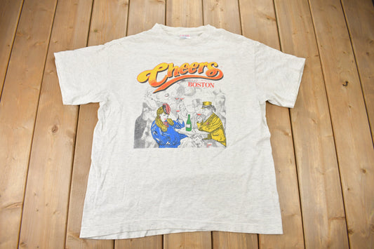 Vintage 1990s Cheers Boston Graphic T-Shirt