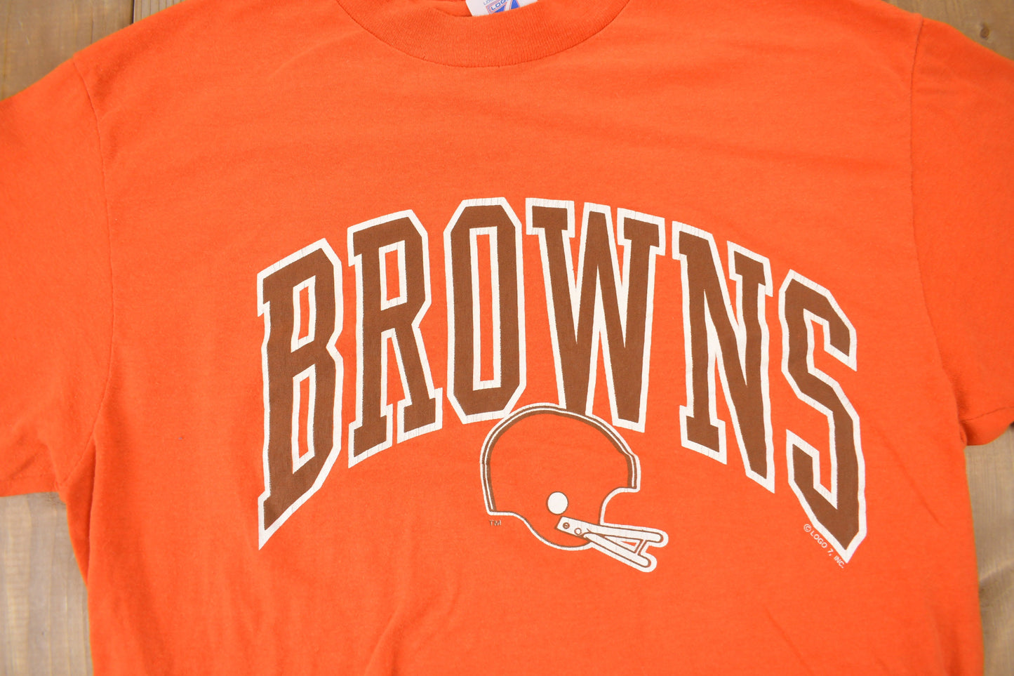 Vintage 1980s Cleveland Browns Logo 7 Graphic T-Shirt