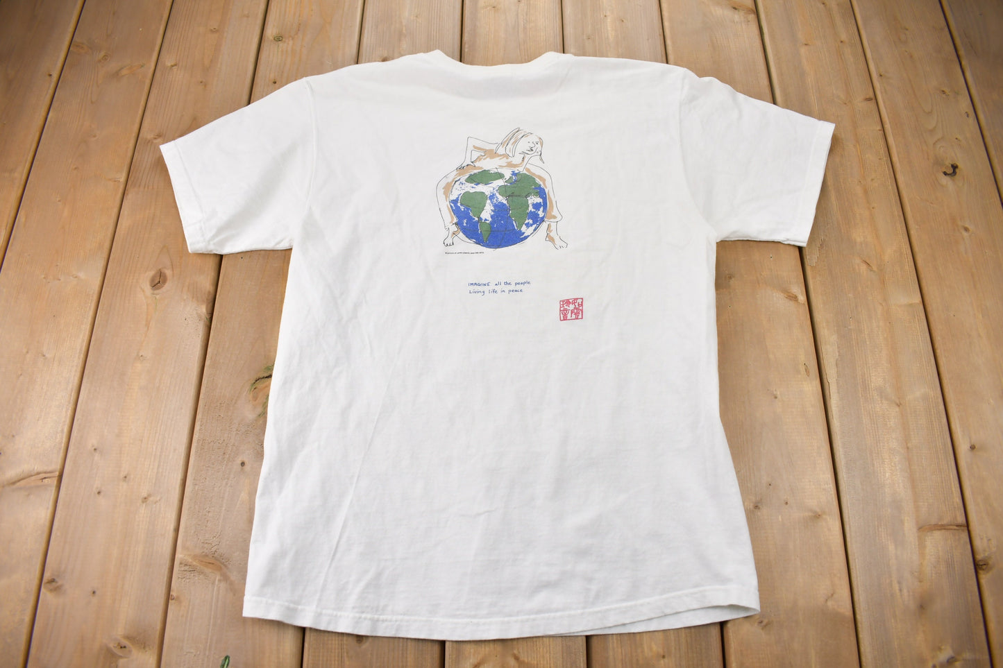 Vintage 1990s John Lennon Imagine World Peace T-shirt