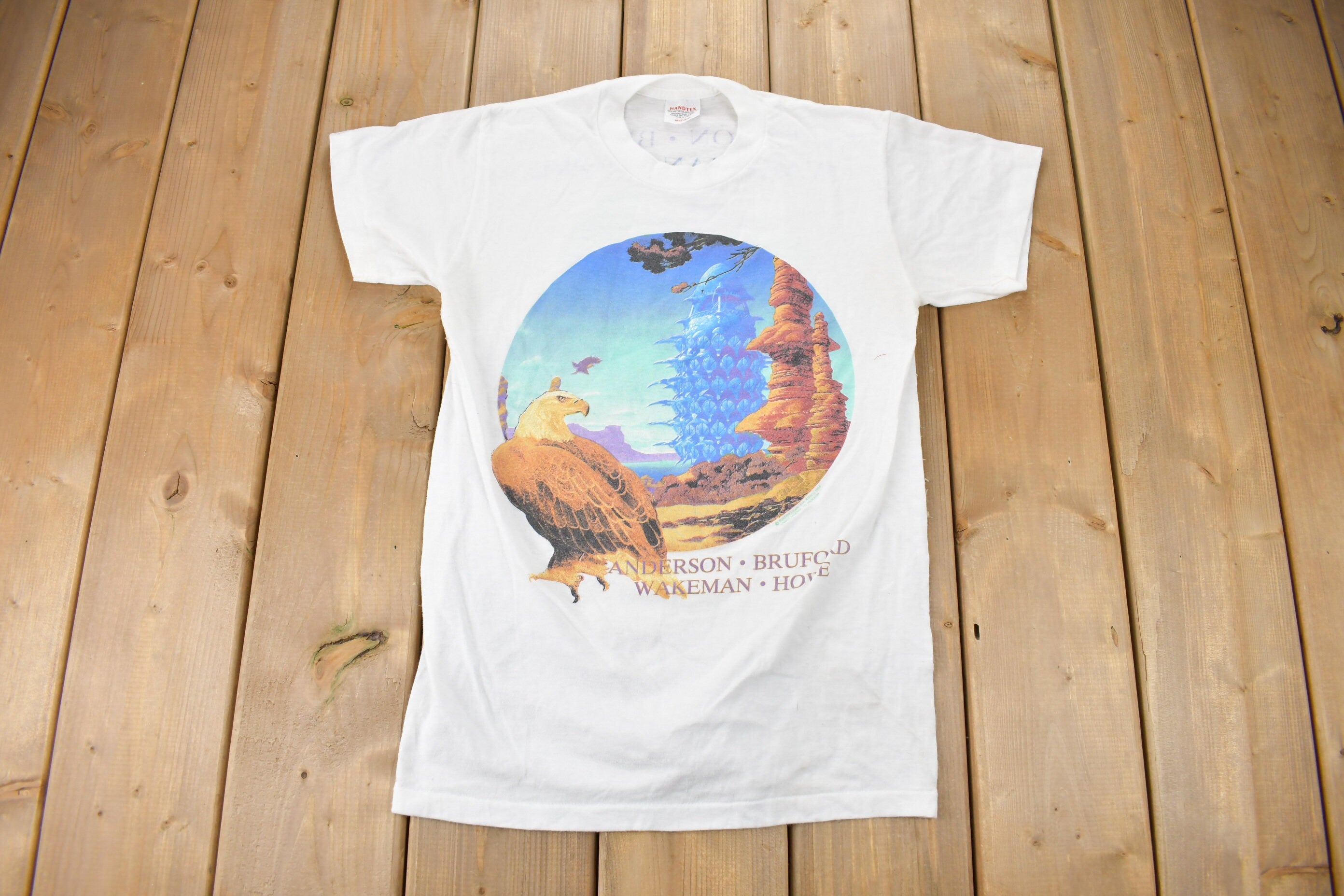 Vintage 1989 Anderson Bruford Wakeman Howe Tour Band T-shirt