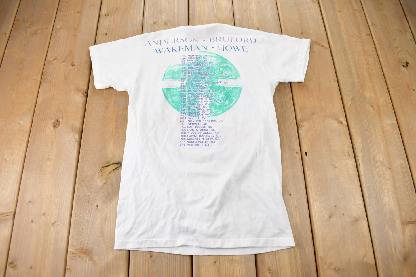 Vintage 1989 Anderson Bruford Wakeman Howe Tour Band T-shirt