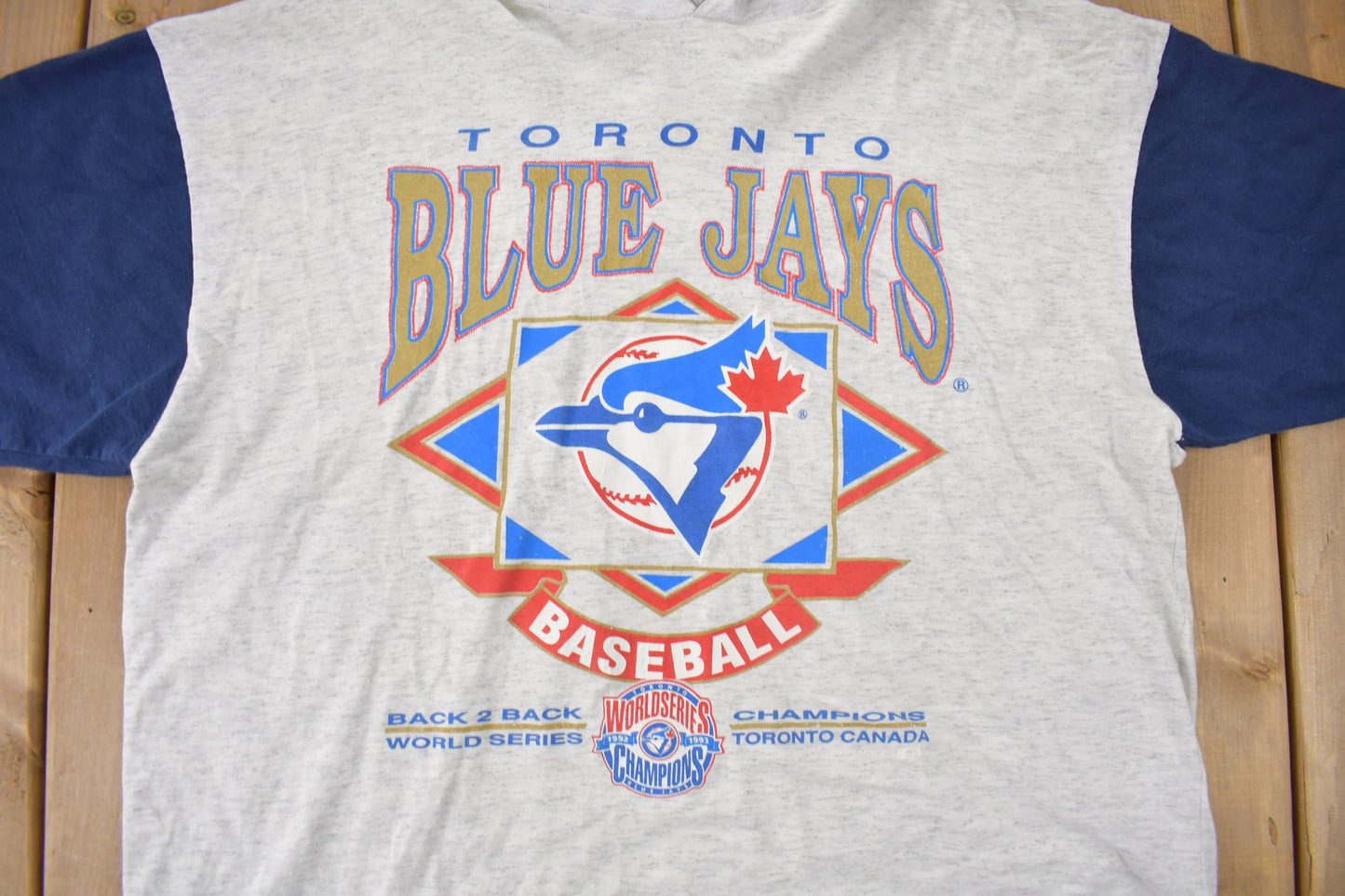 Vintage 1994 Toronto Blue Jays MLB Back to Back World Champions Graphic T Shirt