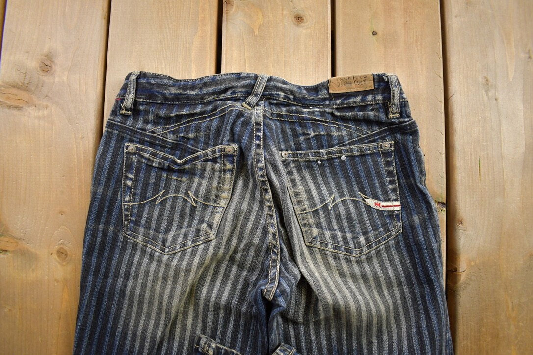 Vintage Y2K Parasuco Denim Striped Jeans Size 27x32