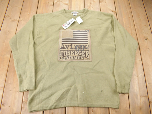 Vintage 1990s Deadstock Avirex Tuskegee Airmen Knit Sweater