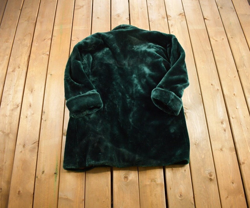 Vintage 1970s Donnybrook Green Fur Coat