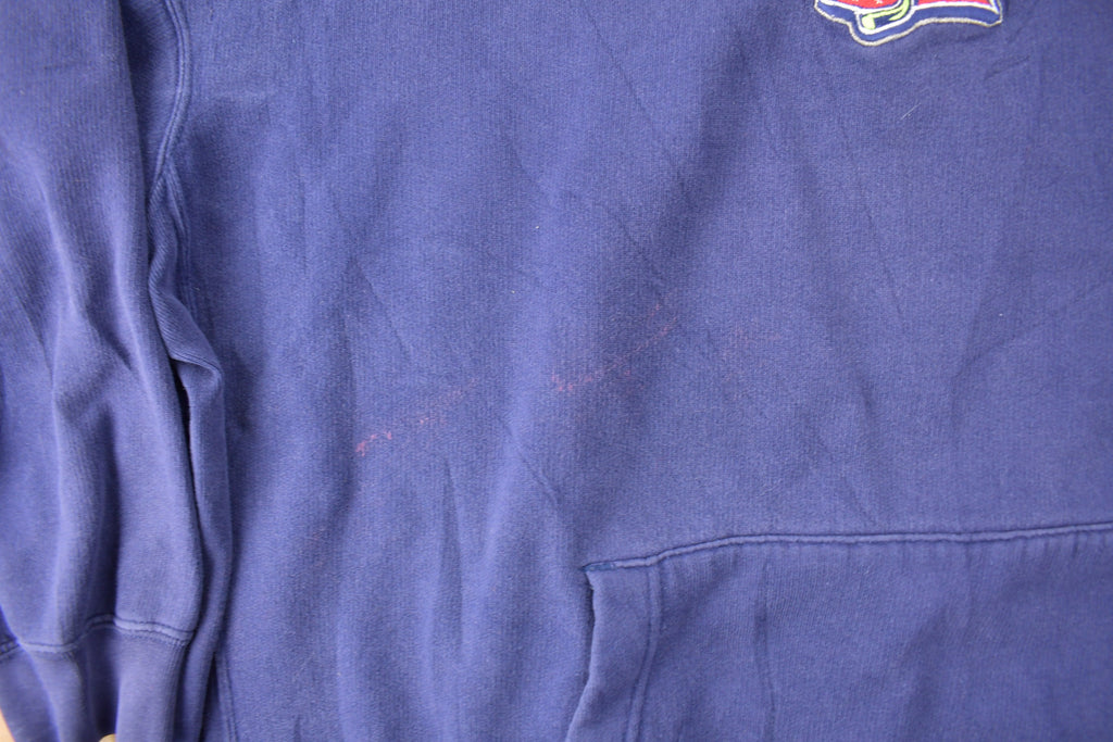 Vintage 1990s Columbus Blue Jackets NHL Embroidered Hockey Hoodie Size 2XL