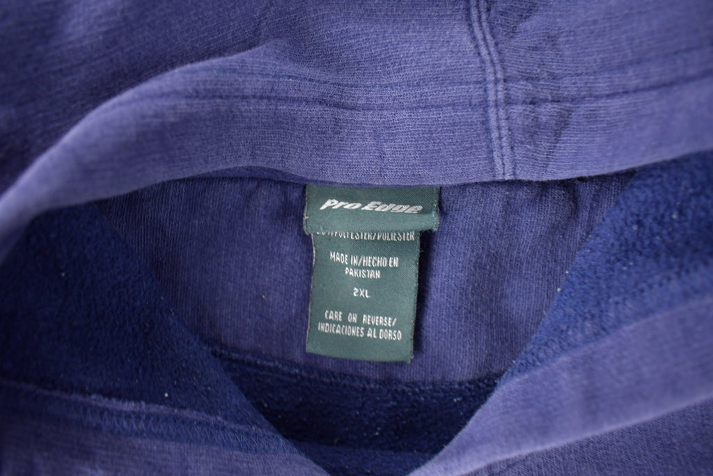 Vintage 1990s Columbus Blue Jackets NHL Embroidered Hockey Hoodie Size 2XL